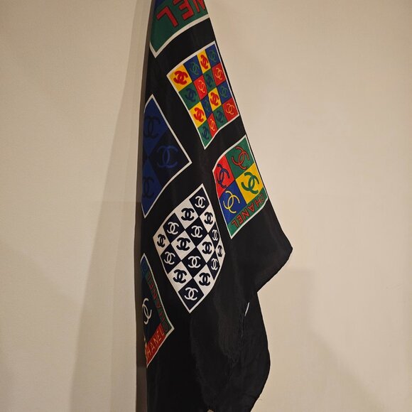Vintage CHANEL CC Squares Scarf - Picture 7 of 7